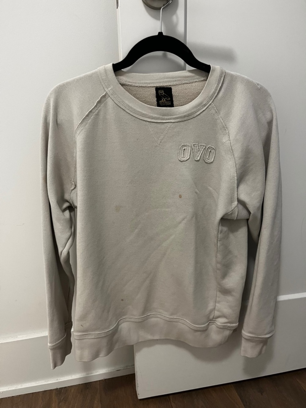 OVO October’s Very Own Beige Crewneck Sweatshirt. Size Medium